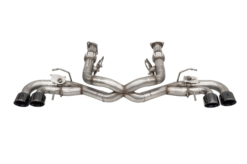 Corsa Xtreme C8 Track Exhaust With No Valves Gloss Black Tips 21105BLK