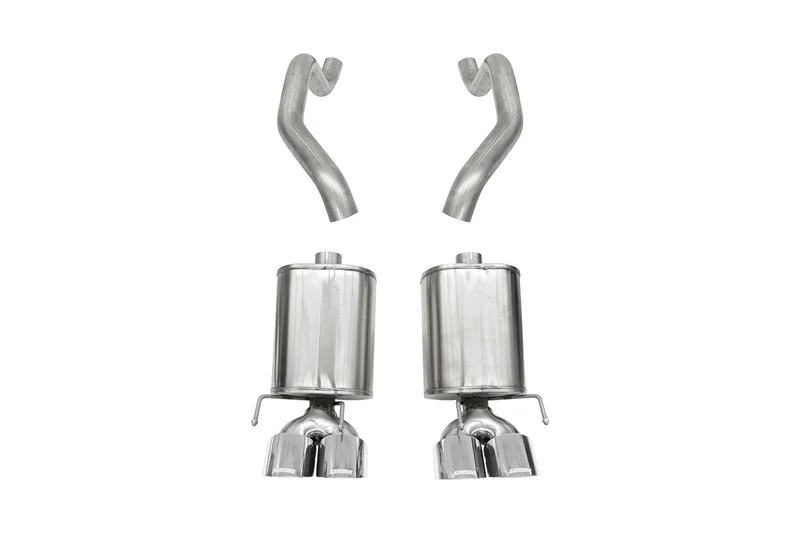 Corvette 2.5 Inch Axle-Back Dual Rear Exit with Twin 4.5 Inch Polished Pro-Series Tips Xtreme Sound 05-08 Corvette 6.0 6.2 Liter Corsa Performance 21010