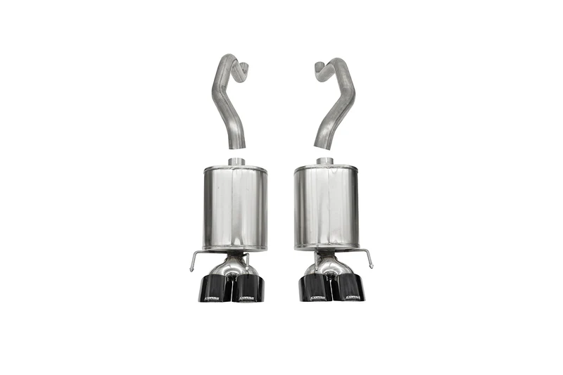 Corvette 2.5 Inch Axle-Back Dual Rear Exit with Twin 4.5 Inch Black PVD Pro-Series Tips Xtreme Sound 09-13 Corvette 6.2 Liter Corsa Performance 21012BLK
